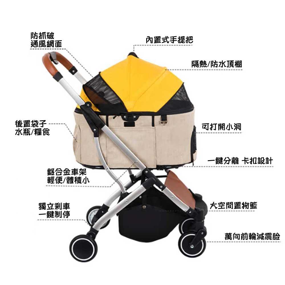 karubee寵物可折疊分離中小型狗貓兩用手推車（寵物承重：25kg）-狗-毛孩物語Pets Thing｜香港寵物貓狗用品專門店：IATA寵物飛機籠、寵物手推車、貓爬架貓樹
