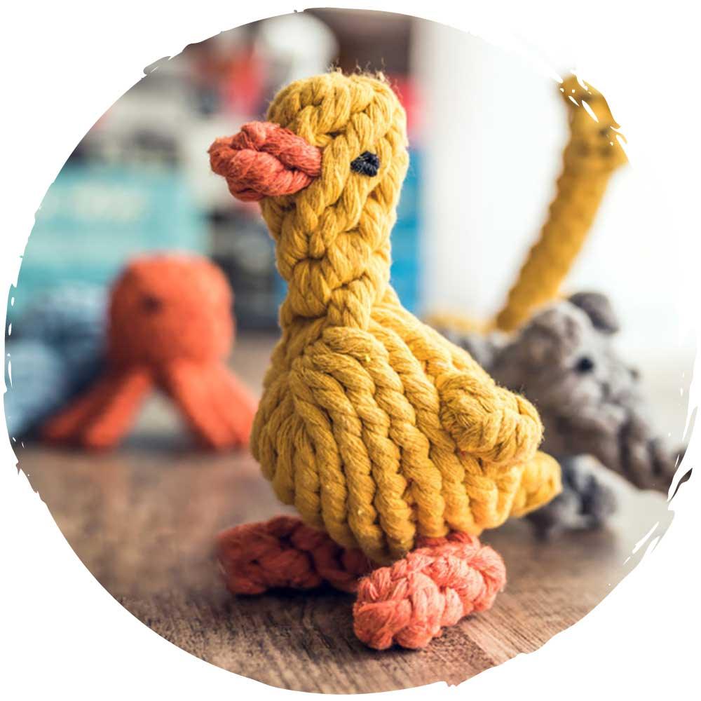 🪢狗狗棉繩磨牙玩具(黃色小鴨)-狗-毛孩物語Pets Thing｜香港寵物貓狗用品專門店：IATA寵物飛機籠、寵物手推車、貓爬架貓樹