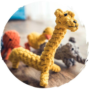 🪢狗狗棉繩磨牙玩具(黃色長頸鹿)-狗-毛孩物語Pets Thing｜香港寵物貓狗用品專門店：IATA寵物飛機籠、寵物手推車、貓爬架貓樹