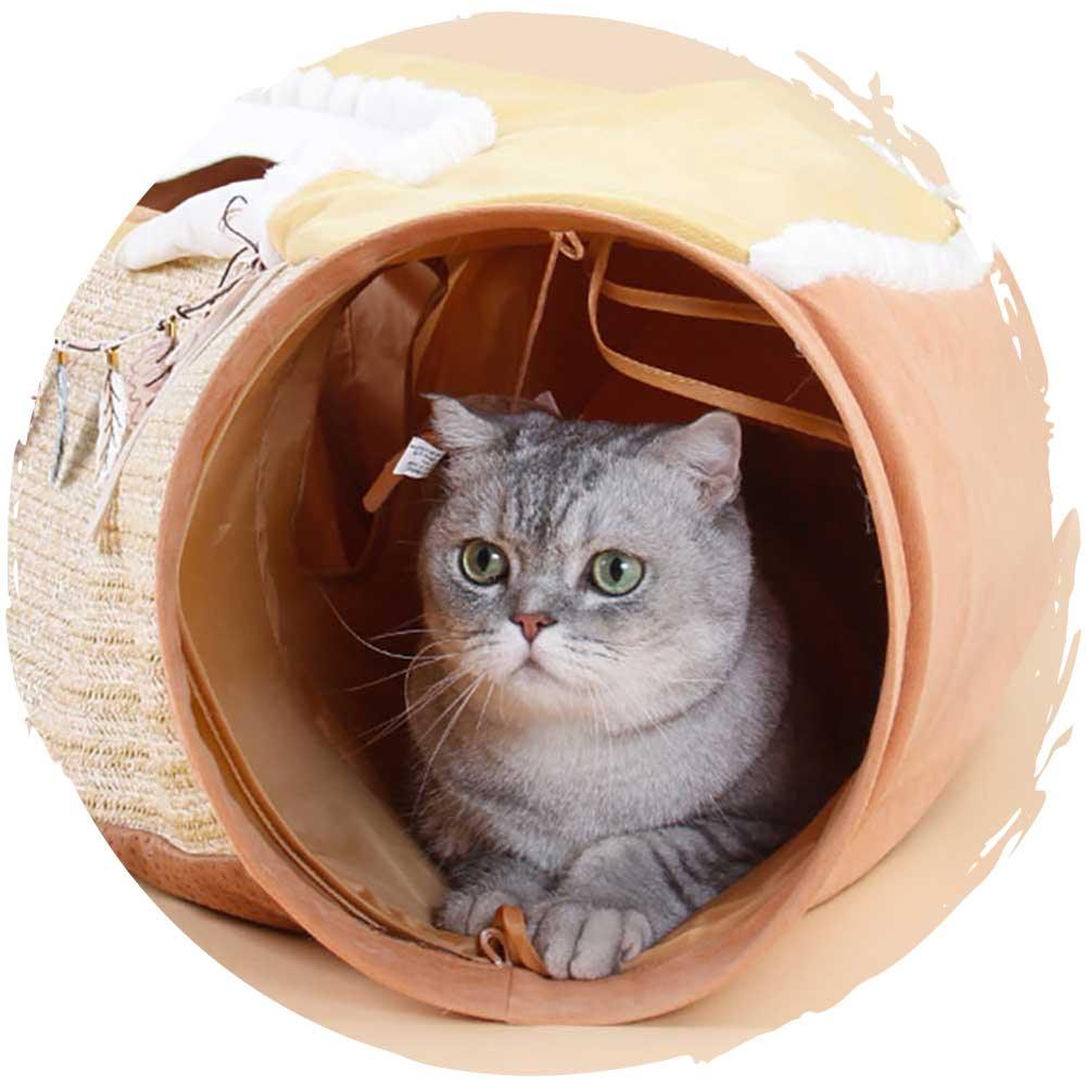 😺可折疊劍麻貓抓墊隧道貓窩(綠色)-貓-毛孩物語Pets Thing｜香港寵物貓狗用品專門店：IATA寵物飛機籠、寵物手推車、貓爬架貓樹