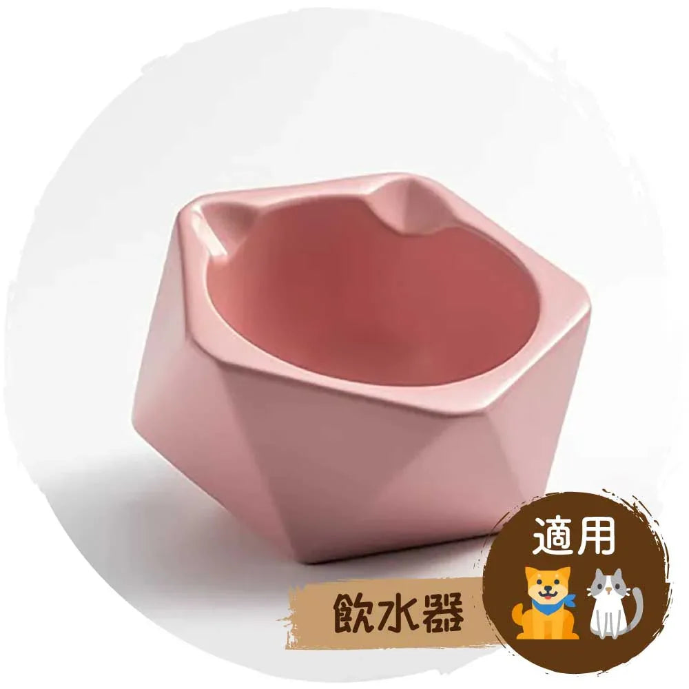 🥣日式和風寵物五角陶瓷飲水碗-貓狗-毛孩物語Pets Thing｜香港寵物貓狗用品專門店：IATA寵物飛機籠、寵物手推車、貓爬架貓樹