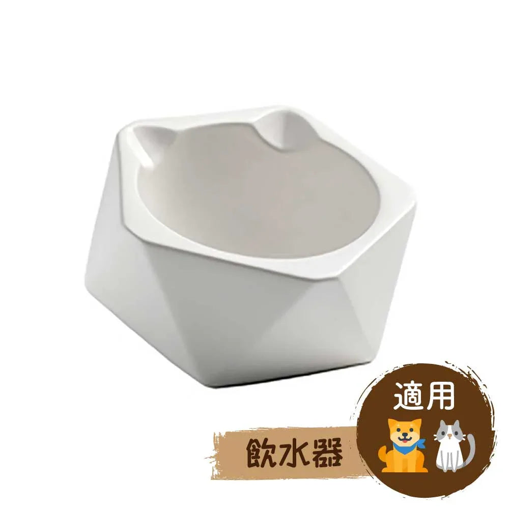 🥣日式和風寵物五角陶瓷飲水碗-貓狗-毛孩物語Pets Thing｜香港寵物貓狗用品專門店：IATA寵物飛機籠、寵物手推車、貓爬架貓樹